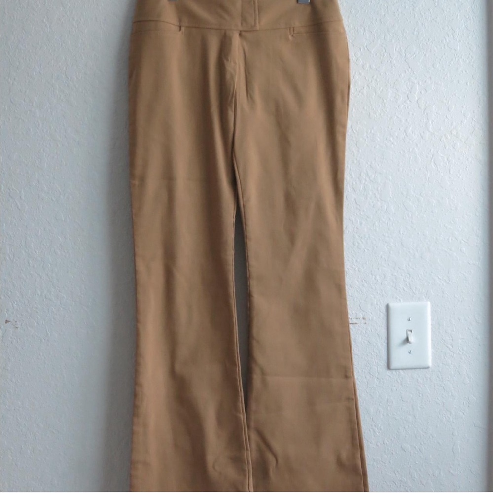 Women's Tan Flared Trousers